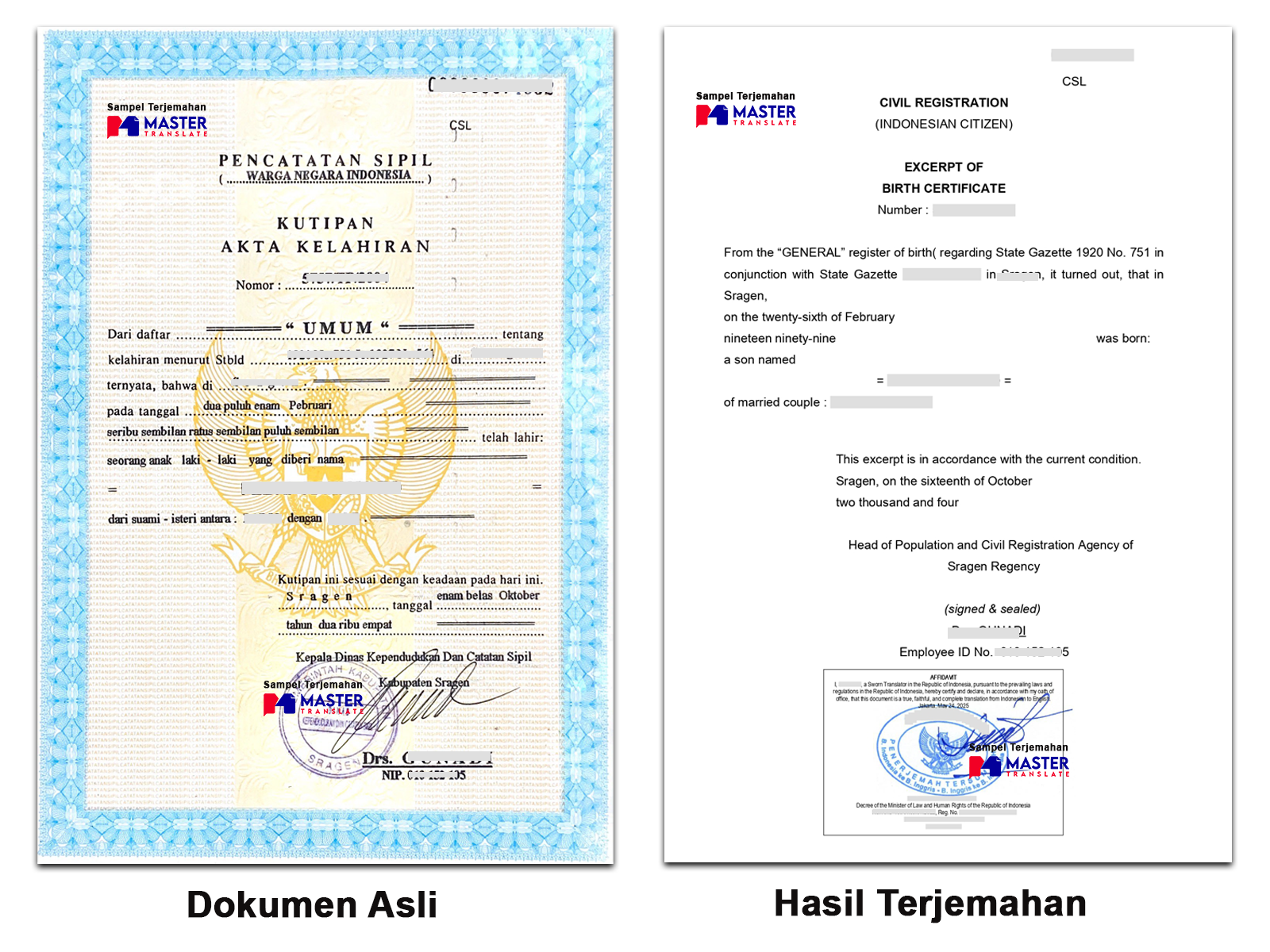 Terjemahan Tersumpah Bahasa Inggris