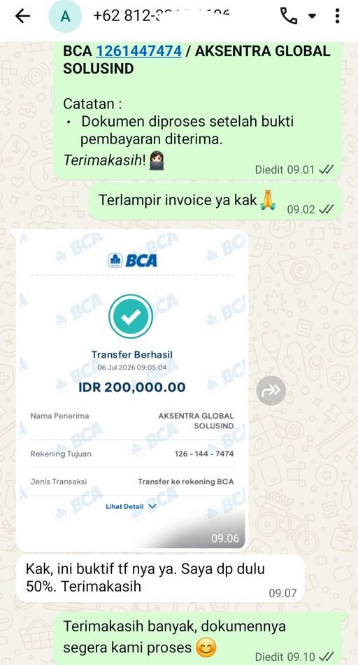 Bukti Transfer Cakra Law Office